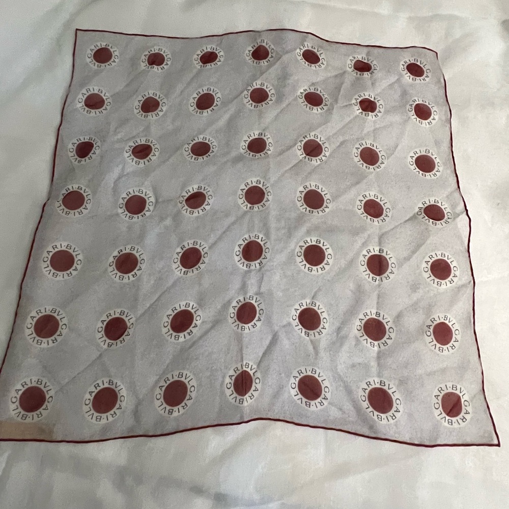 BLVGARY RED AND BLUE Silk Scarf - Picture 16 of 16
